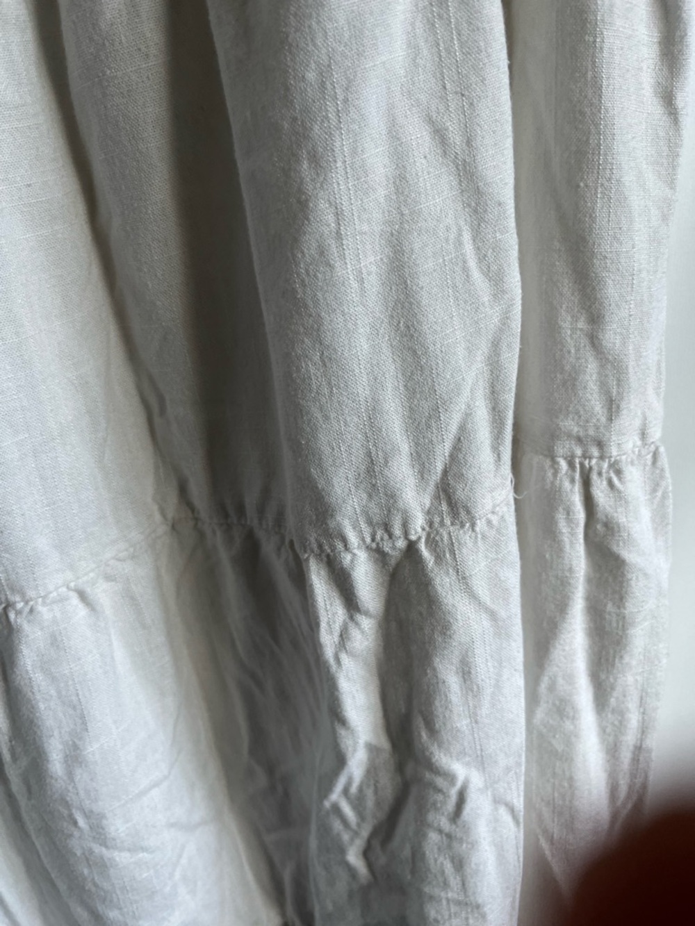 Sincerly Jules Cream Tiered Maxi Skirt with Drawstring - Picture 3 of 5